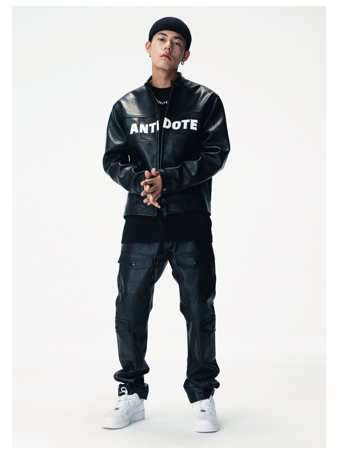 ANTIDOTE LOGO Motorcycle PU Leather Jacket | Face 3 Face