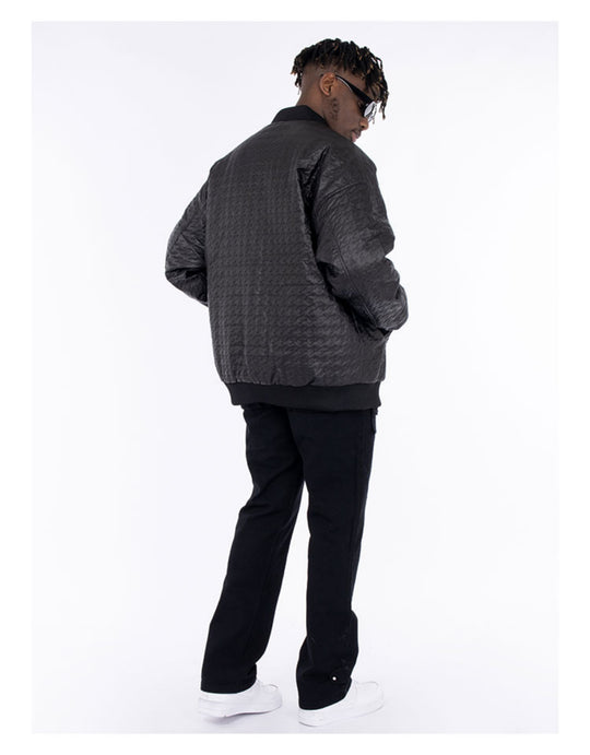 Gothic Word Quilted Varsity Jacket