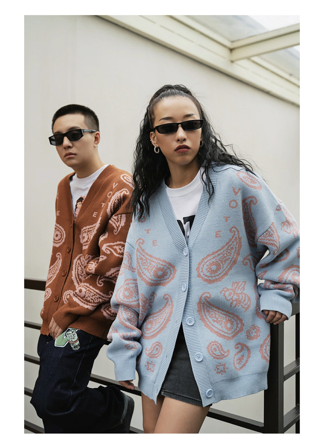 VOTE Paisley Knitted Cardigan