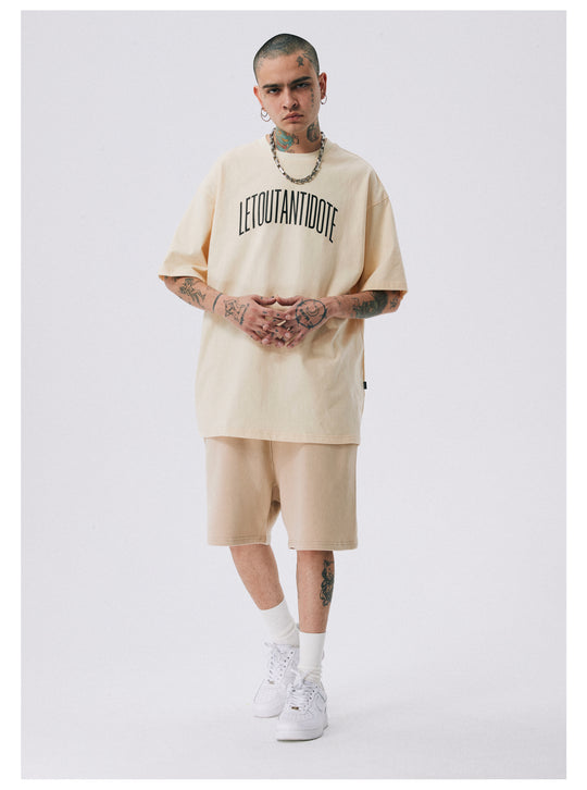 ANTIDOTE Letter Logo Printing Tee