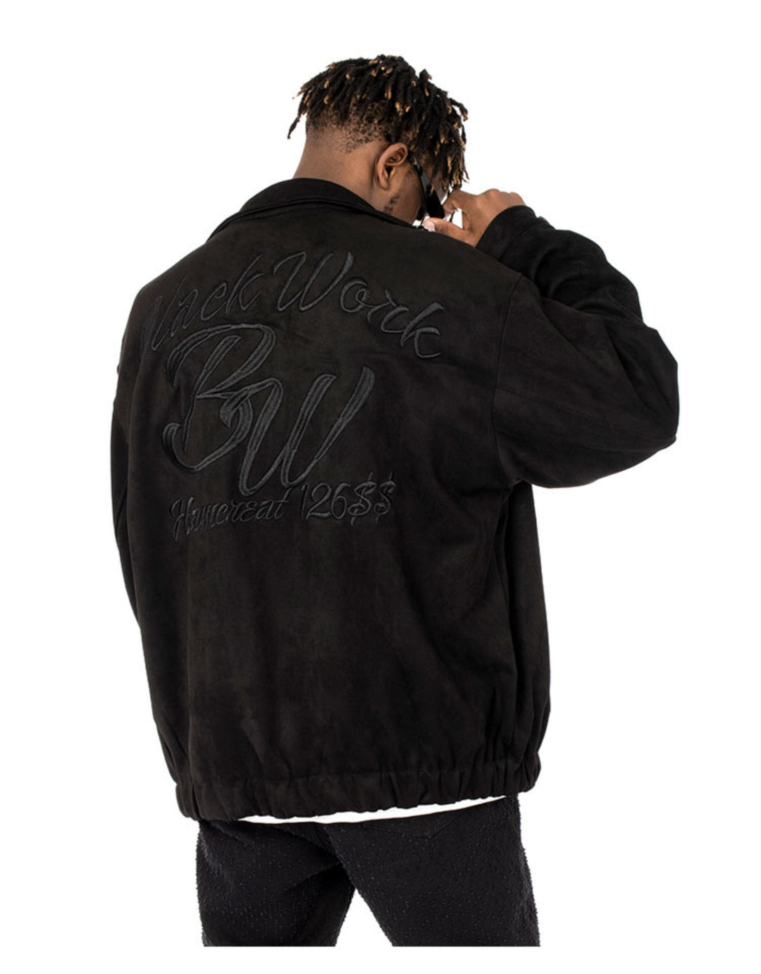 BW Embroidered Letter Varsity Jacket