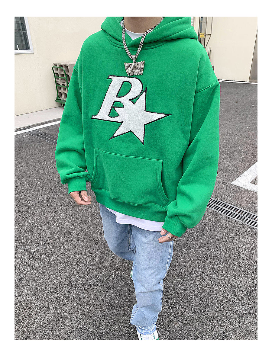 B Star Embroidered Hoodie