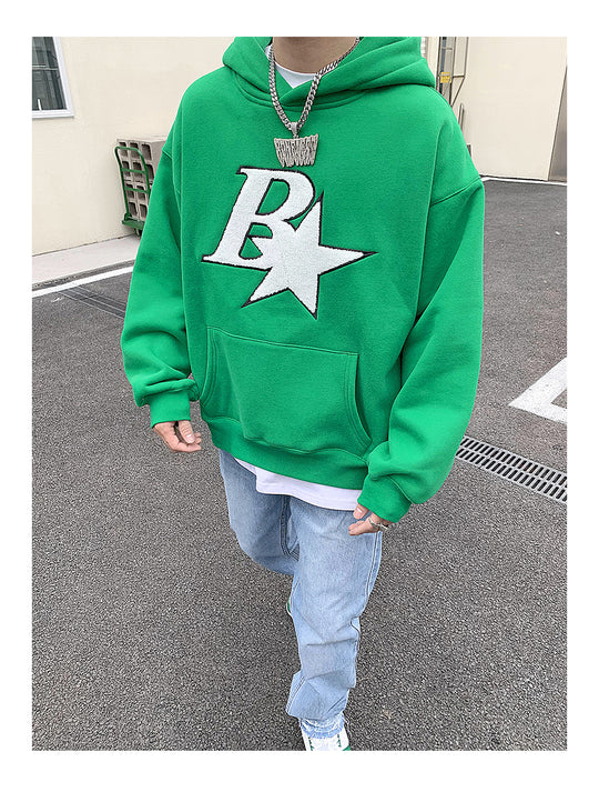 B Star Embroidered Hoodie