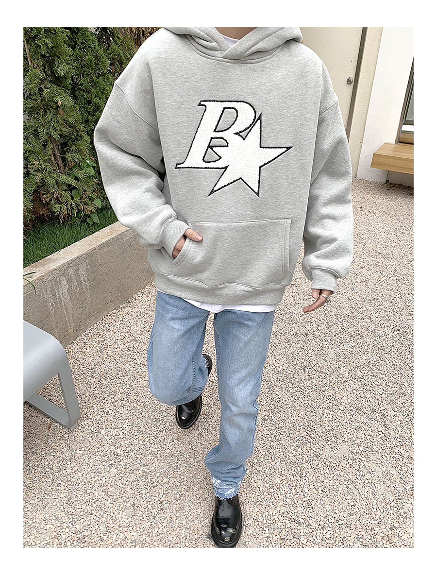 B Star Embroidered Hoodie