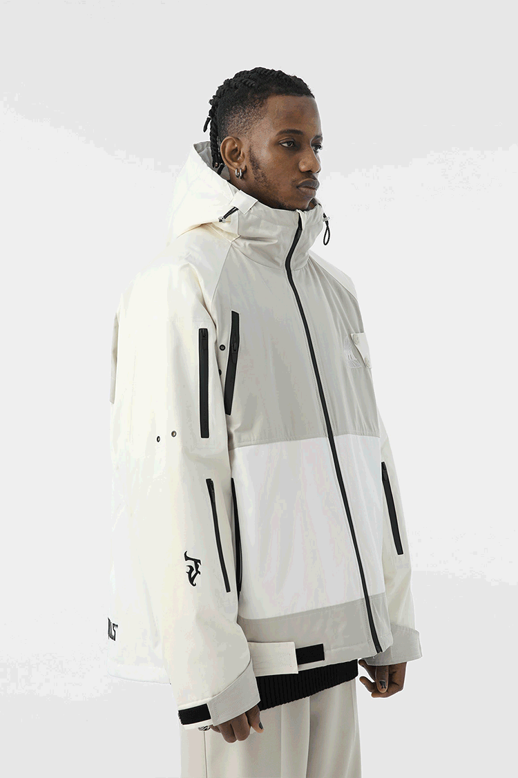 JHYQ 90 White Duck Down Function Hooded Down Jacket