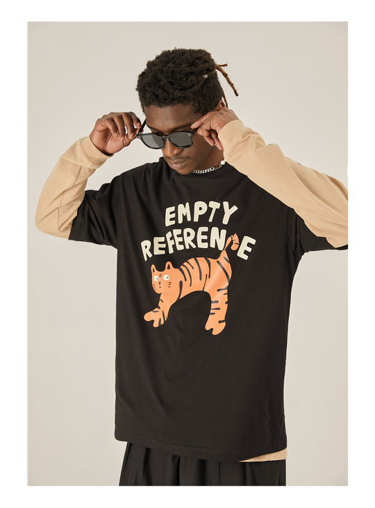 EMPTY REFERENCE Cute Tiger Print Tee