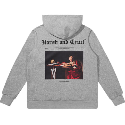 Harsh and Cruel Skull Oil Painting Hoodie