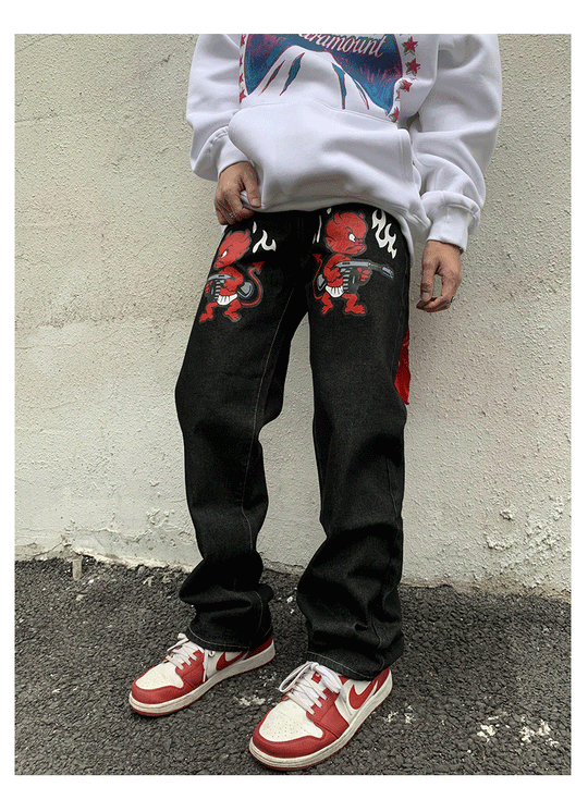 Character Printed Denim Jeans