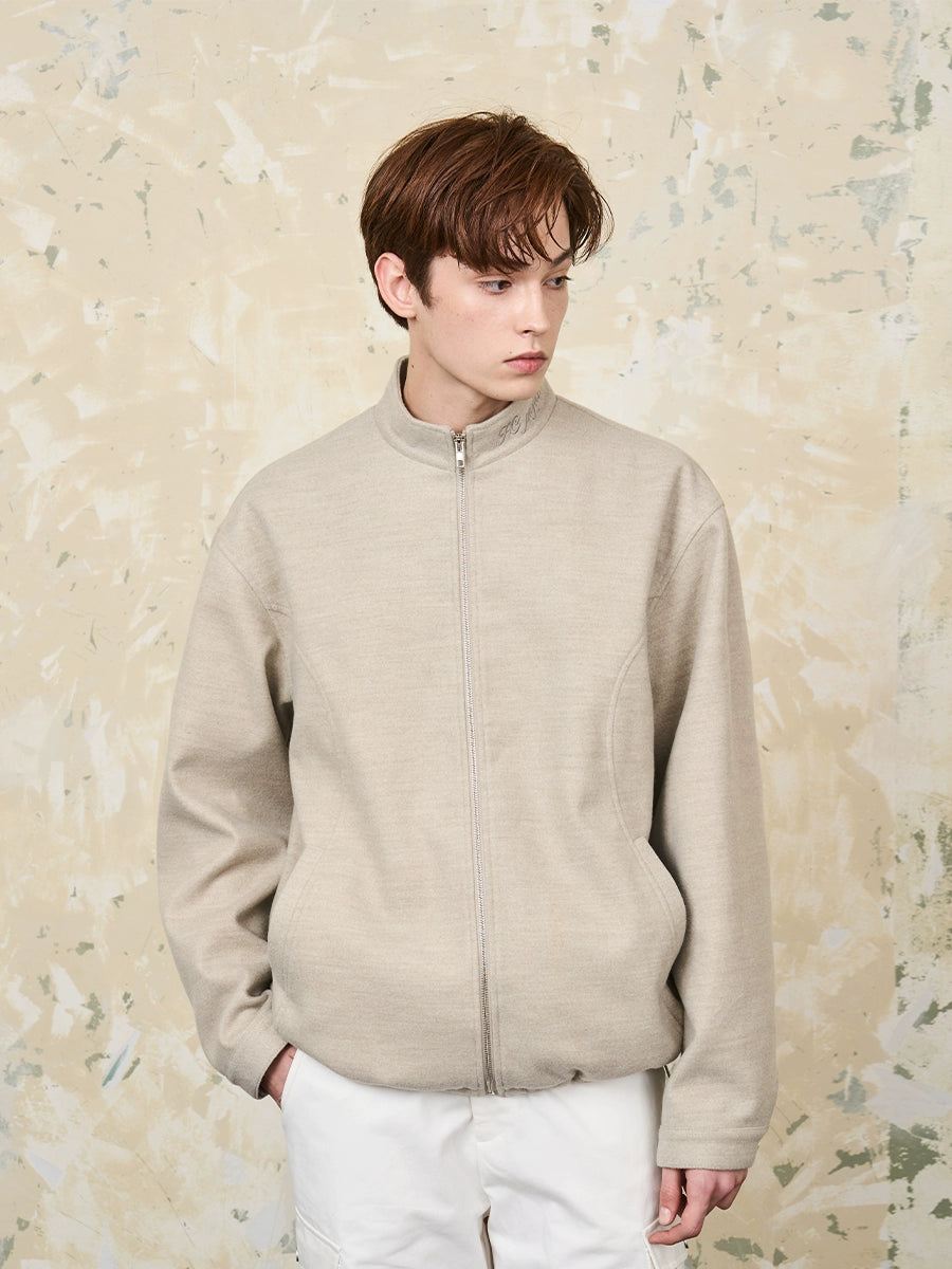 Harsh and Cruel Embroidered Collar Zipper Cardigan Jacket