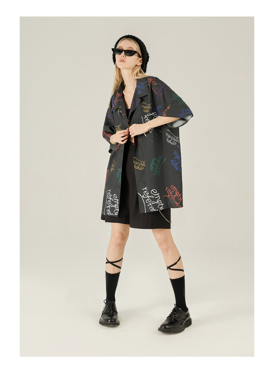 EMPTY REFERENCE Colorful Logo  Short Sleeve Shirt