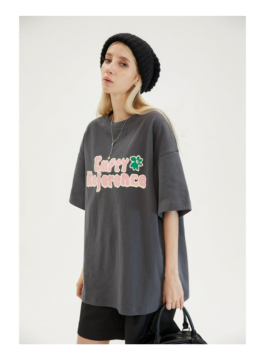 EMPTY REFERENCE Pink Letters Logo Tee