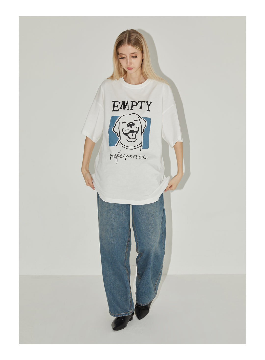 EMPTY REFERENCE Smile Cute Puppy Logo Tee