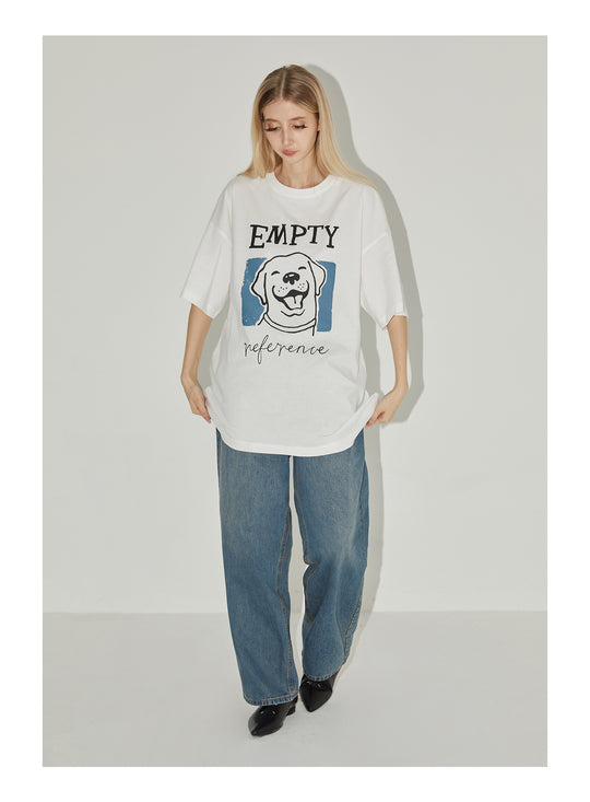 EMPTY REFERENCE Smile Cute Puppy Logo Tee