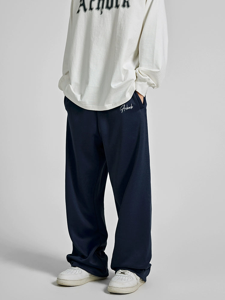 Achock Logo Embroidery Basic Sports Sweat Pants