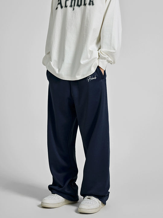 Achock Logo Embroidery Basic Sports Sweat Pants