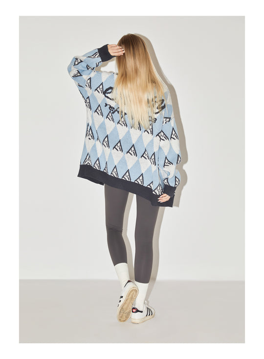 EMPTY REFERENCE Snow Mountain Stitching Cardigan