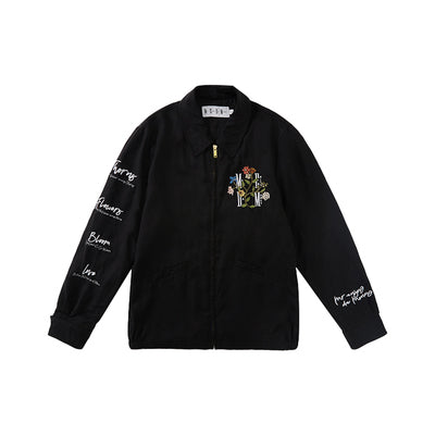 MEDM Flower Letter Embroidery Jacket | Face 3 Face