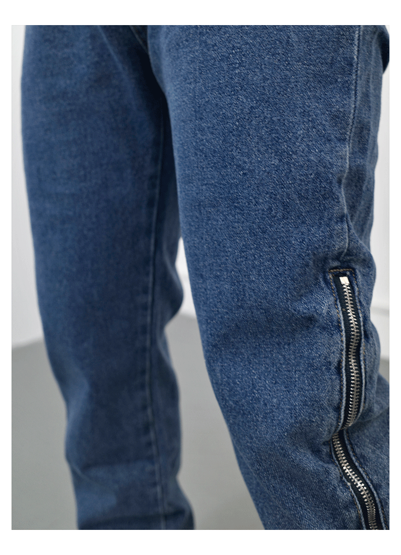 F3F Select Zipper Design Slim Denim Jeans