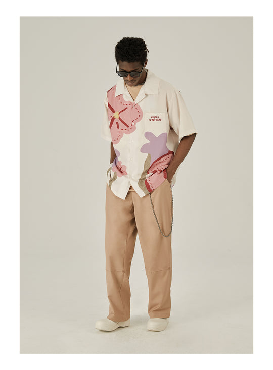EMPTY REFERENCE Spring Flower Short Sleeve Shirt