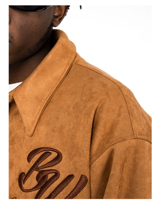 BW Embroidered Letter Varsity Jacket