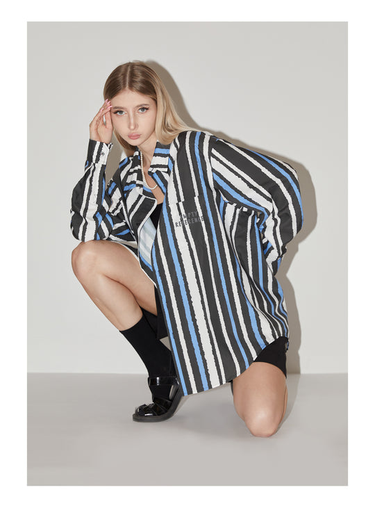 EMPTY REFERENCE Oil Painting Stripes Long Sleeved Shirt