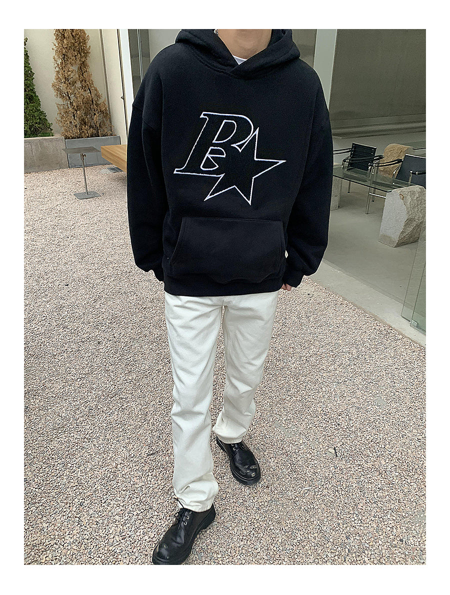 B Star Embroidered Hoodie