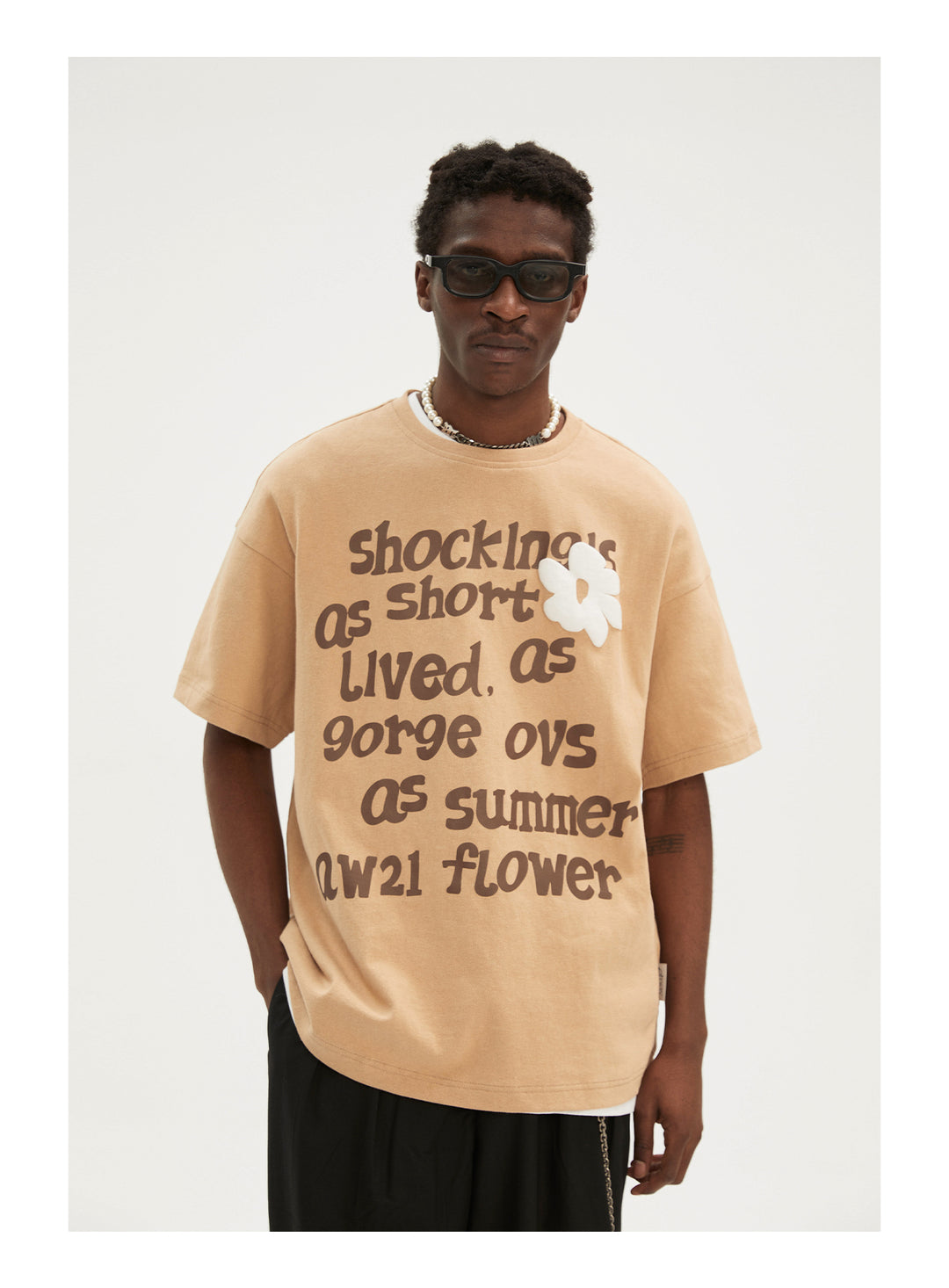 EMPTY REFERENCE Floral Letter Tee