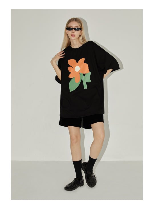EMPTY REFERENCE Black Flower Tee