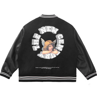 Harsh and Cruel 3D Ring Circular LOGO Angel Varsity Jacket | Face 3 Face