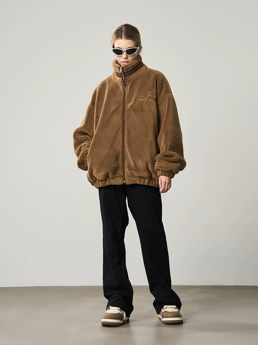 Harsh and Cruel Logo Embroidered Sherpa Jacket