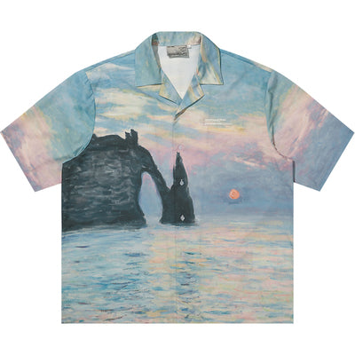 Harsh and Cruel Impressionist Sunset Oil Painting Shirt