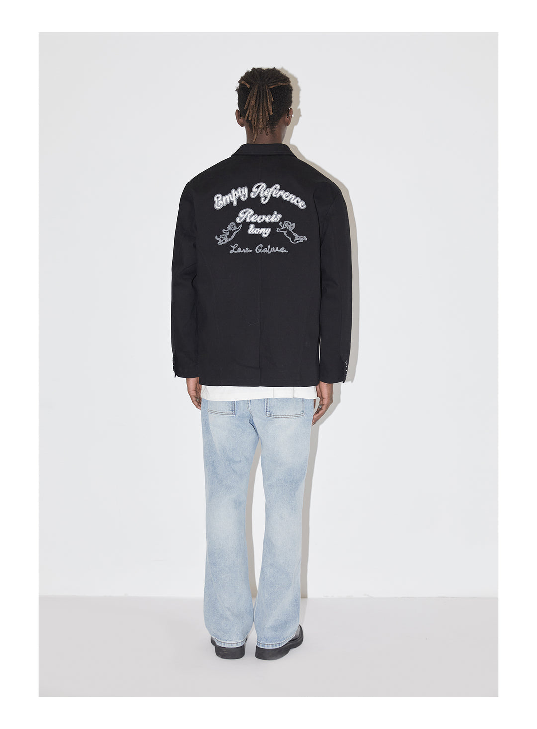 EMPTY REFERENCE Little Angel Logo Embroidered Suit Jacket