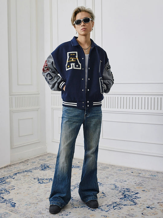 Baseball Jacket | Achock Heavy Embroidery Baseball Jacket | Face 3 Face
