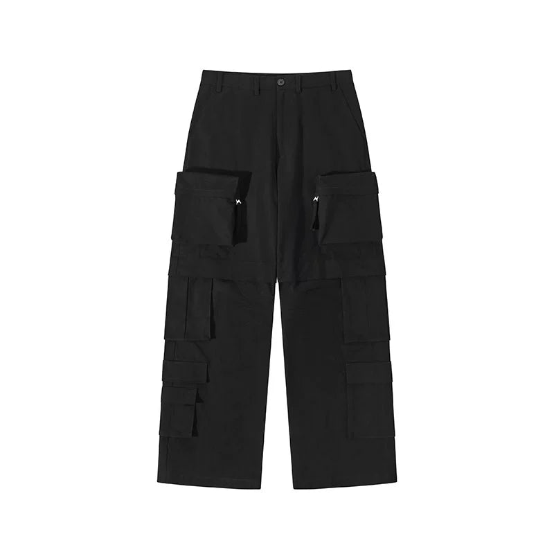 Harsh and Cruel 3D Multi Pocket Straight Trousers