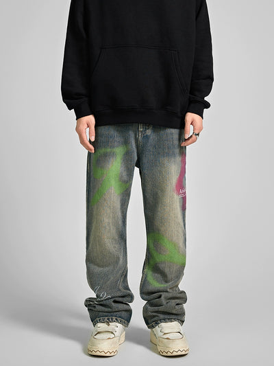 Achock Paint Color Spray Denim Jeans
