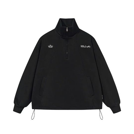 Harsh and Cruel Half Zip Stitched Pullover Sweatshirt