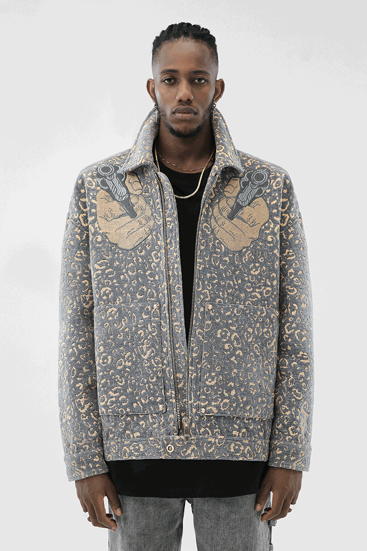 JHYQ Double Gun Embroidery Short Jacket