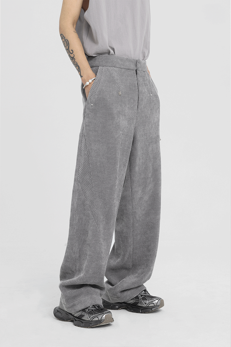 JHYQ Corduroy Smooth Wide Leg Pants
