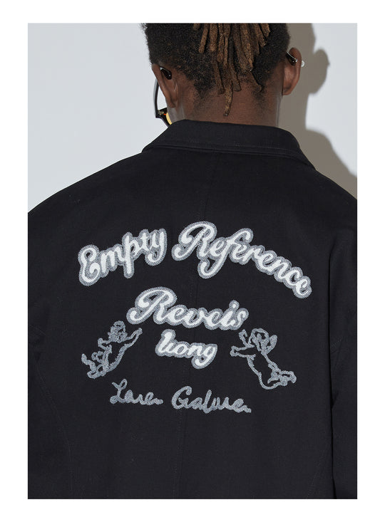 EMPTY REFERENCE Little Angel Logo Embroidered Suit Jacket