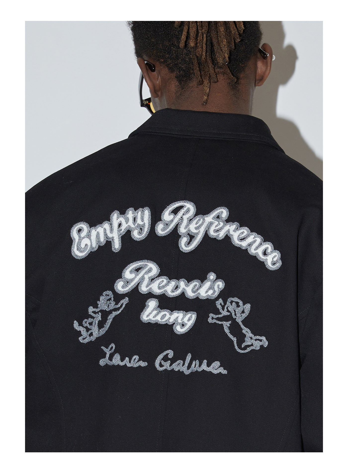 EMPTY REFERENCE Little Angel Logo Embroidered Suit Jacket