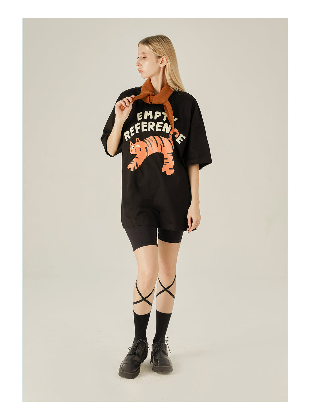 EMPTY REFERENCE Cute Tiger Print Tee