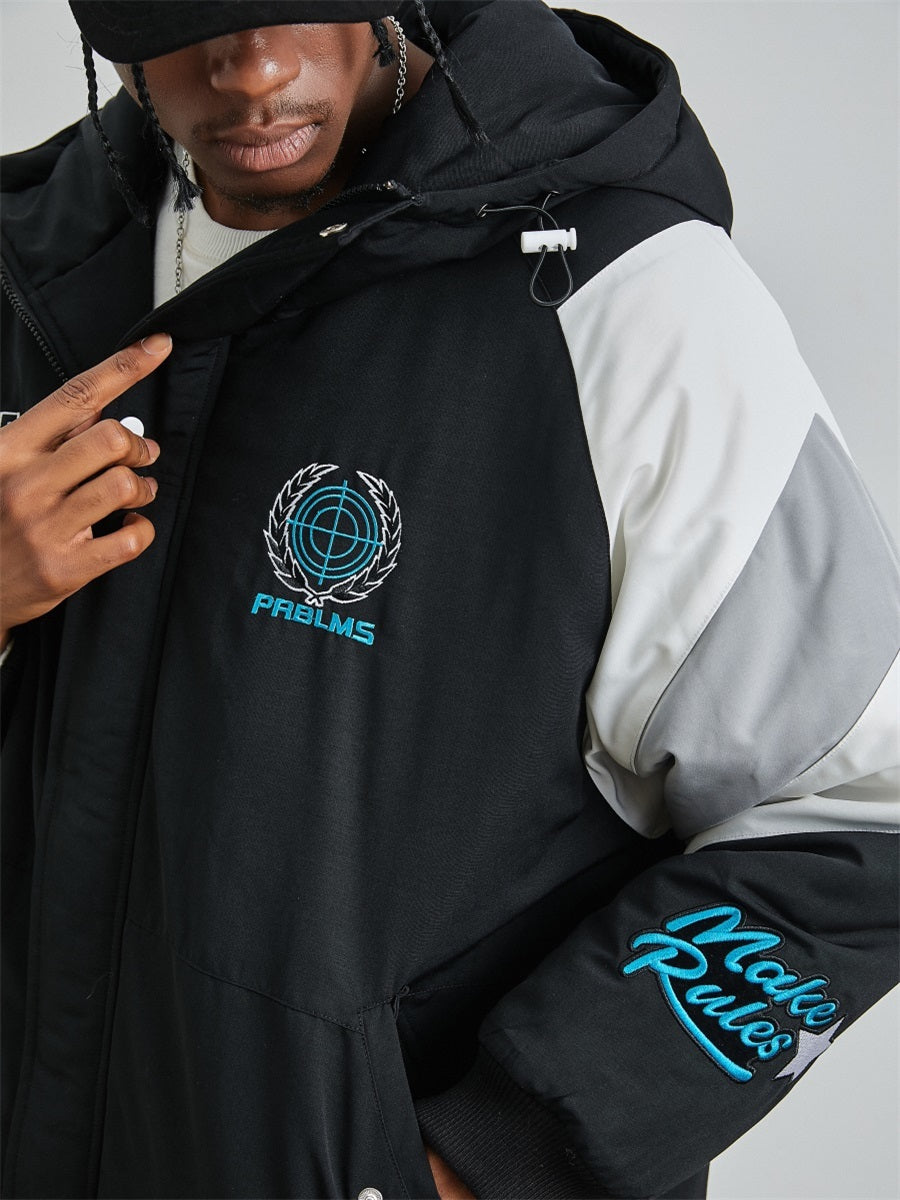 PRBLMS LOGO Embroidered Hooded Jacket | Face 3 Face