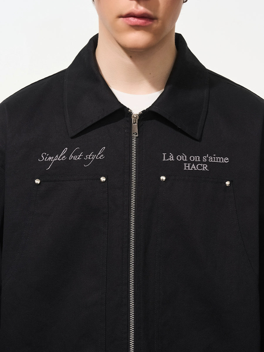 Harsh and Cruel Embroidered Carpenter Twill Jacket