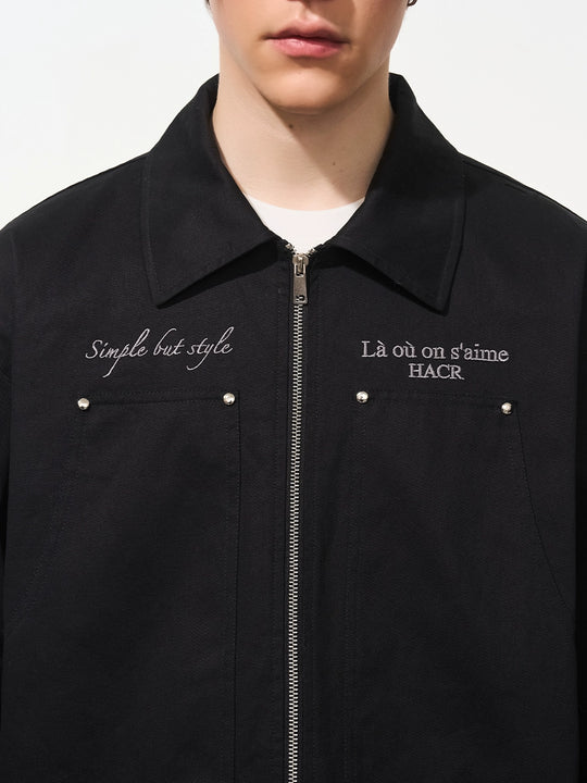 Harsh and Cruel Embroidered Carpenter Twill Jacket