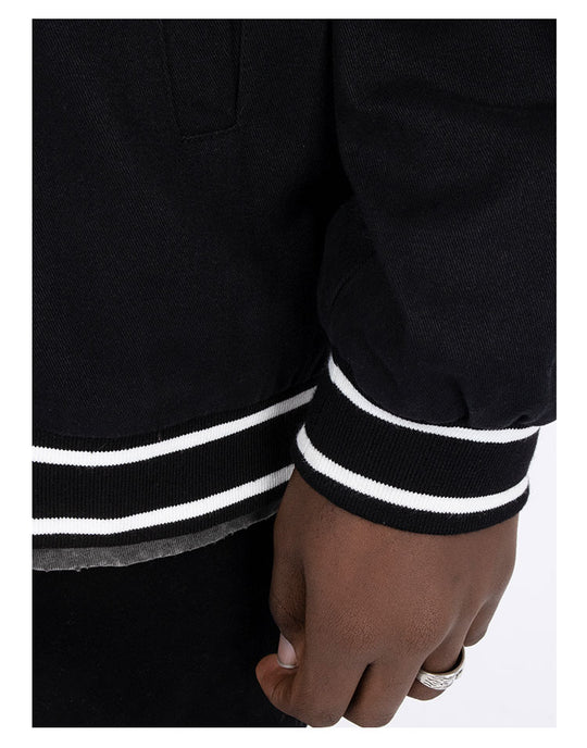 Embroidered Letters Varsity Jacket