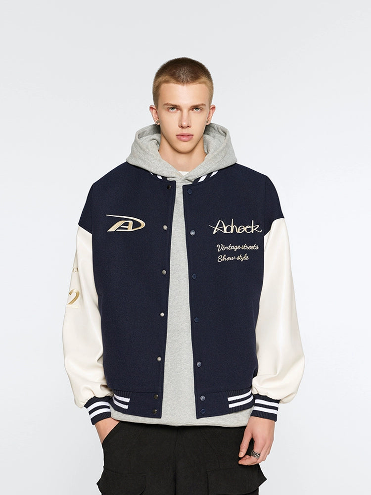 Baseball Jacket | Achock Basic Embroidery Baseball Jacket | Face 3 Face