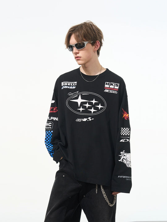 Harsh and Cruel Racing Printed Long Sleeve Tee