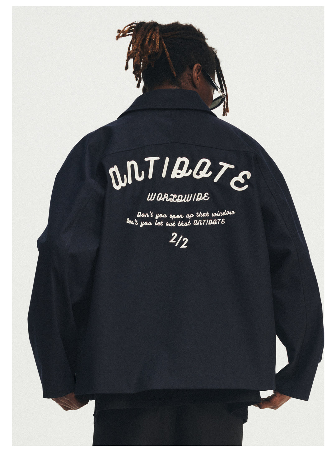 ANTIDOTE Letter Logo Embroidered Loose Jacket | Face 3 Face
