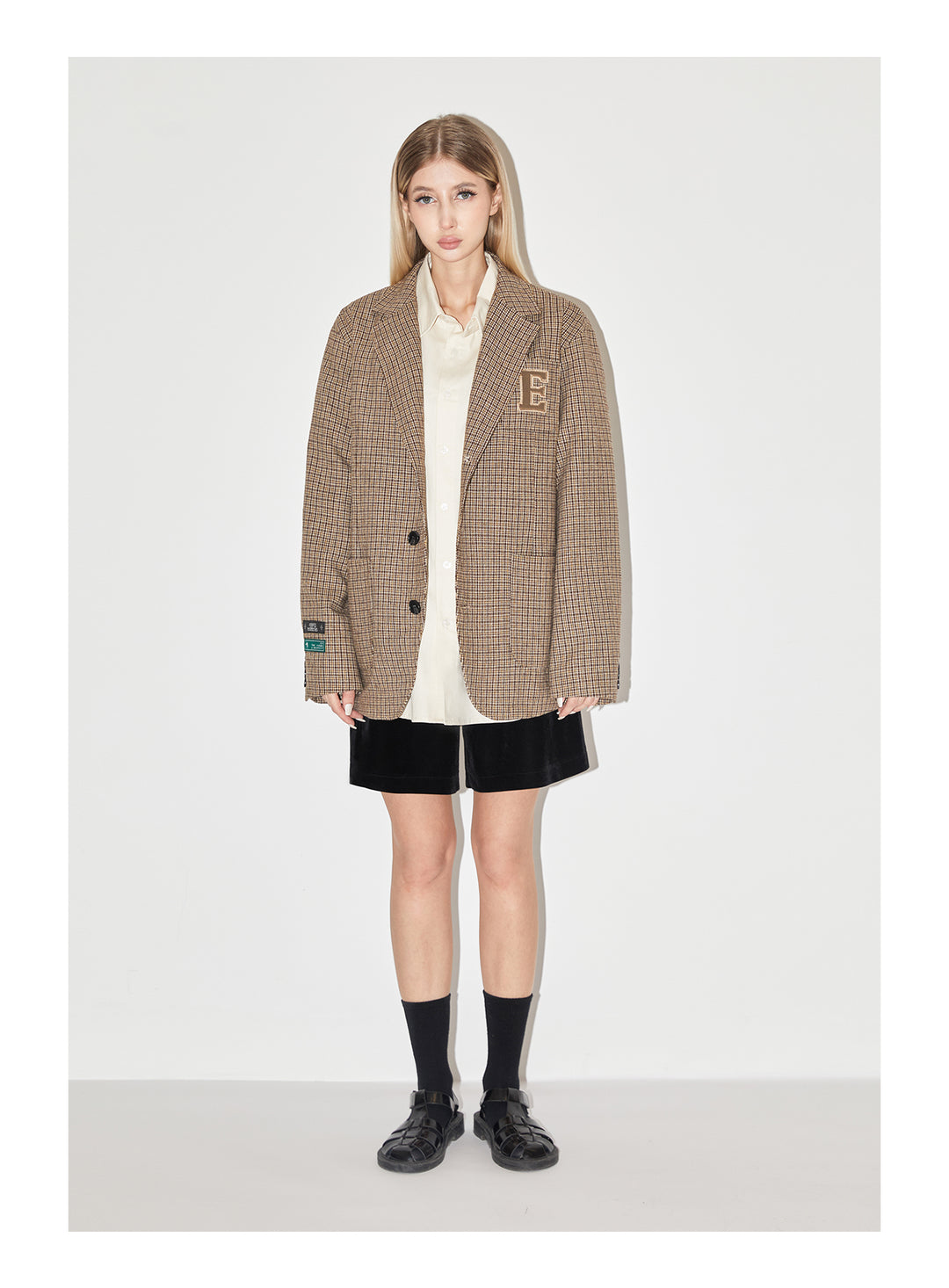 EMPTY REFERENCE Patch Embroidery Suit Jacket