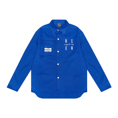 MEDM Embroidered Letters Logo Workwear Jacket | Face 3 Face
